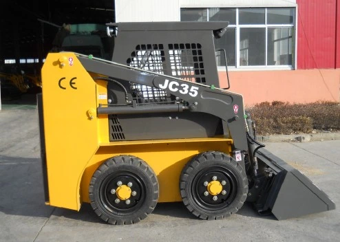 CE Mini Skid Steer Loader Jc35 with Cement Mixing Bucket, Auger, Fork, 4 in 1bucket, Rotary Plough, Sweeper, etc.