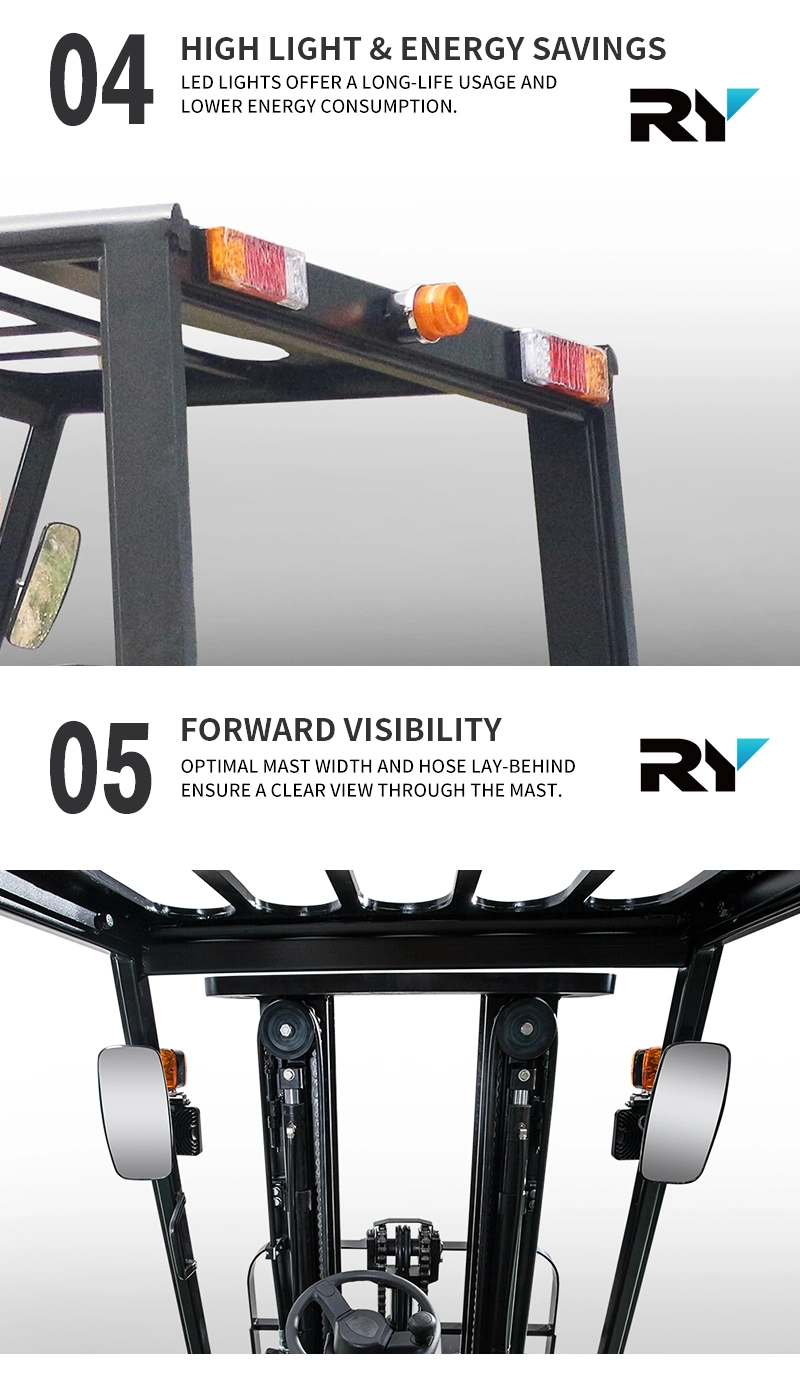 Royal 2000kg Loading Capacity LPG Gasoline Forklift Trucks