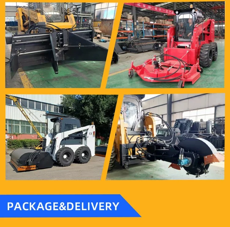 Changlin Official Skid Steer Loader with Sweeper CE Cheap Price