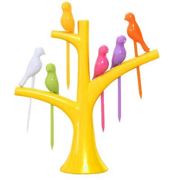 Creative Tree Branches Animal Birds Fruit Fork