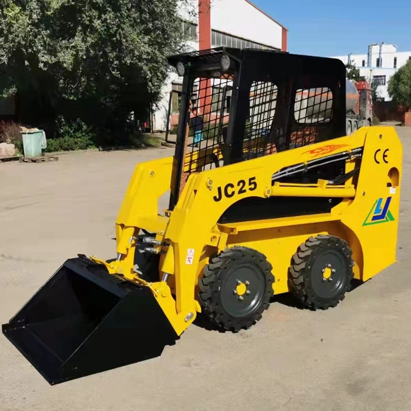 1.5 Ton 25HP Small Skid Steer Loader with Sweeper Attachment