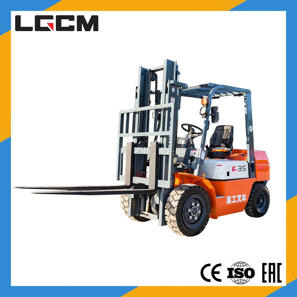 Lgcm Four Wheel Drive Montacargas 3ton/3000kgs Diesel/Gas/LPG/off Road/3m/4.5m/5m/6m All Terrain Balance Forklift with Side Shift, Cabin, Triplex Mast