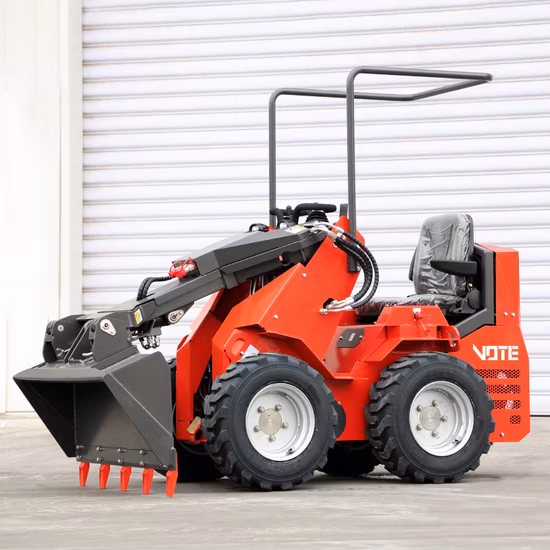 미니 스키드 스티어, 옵션 부착 장치, 트랙 휠, 멀처가 포함된 스키드 스티어, 스톤 톱, 스위퍼, 제설기, 오거