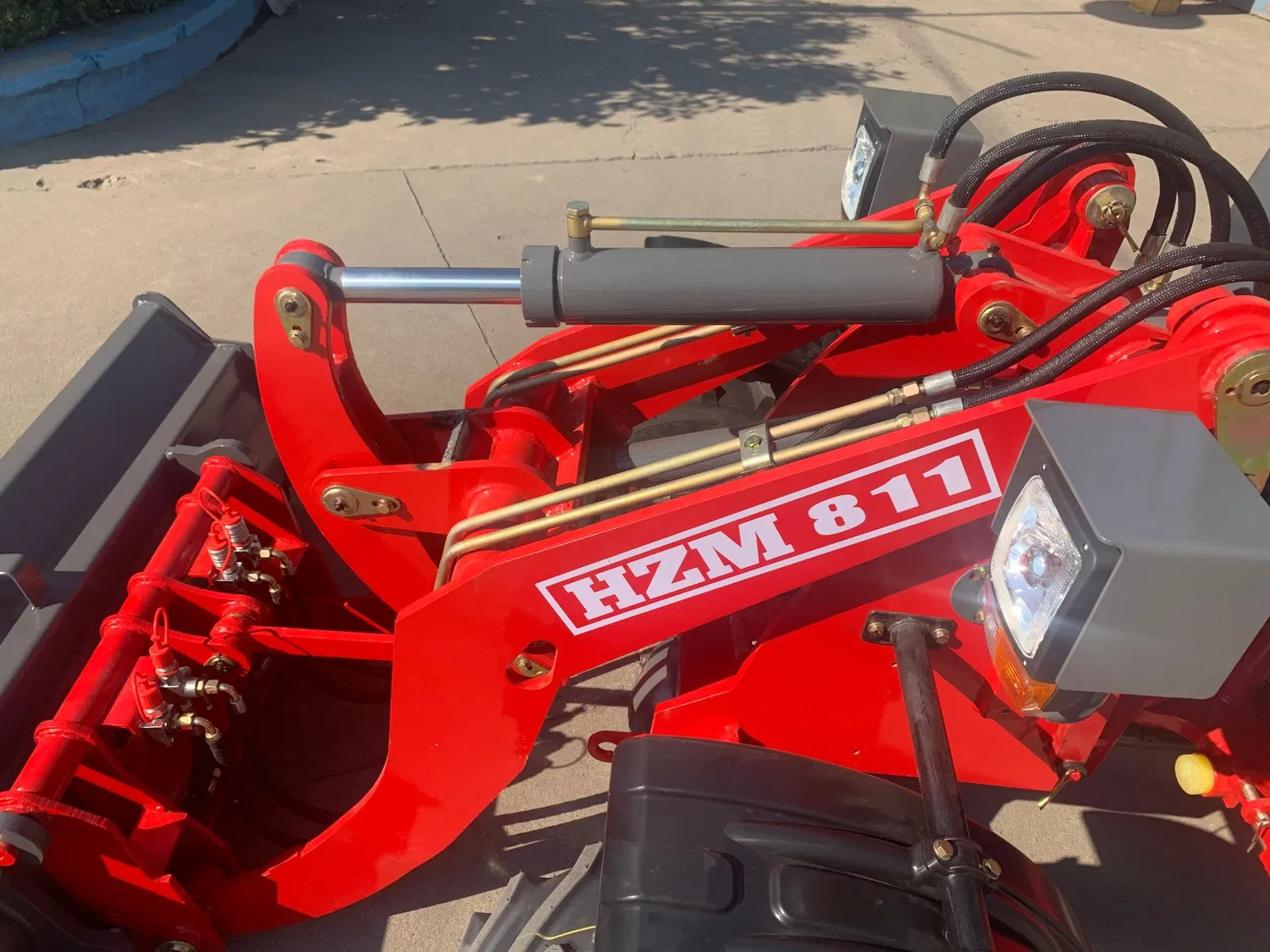 백호 로더 1600kg 1.6 톤 2.5 톤 백호 로더 휠 로더 굴삭기(럭셔리 캡 포함) 다양한 부착물 굴절식 판매용