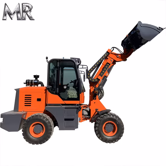 농업/건설 기계 Mr1500 1.5 Ton 0.6 CBM 55KW 유압 미니/소형/콤팩트 텔레스코픽 휠 프론트 로더